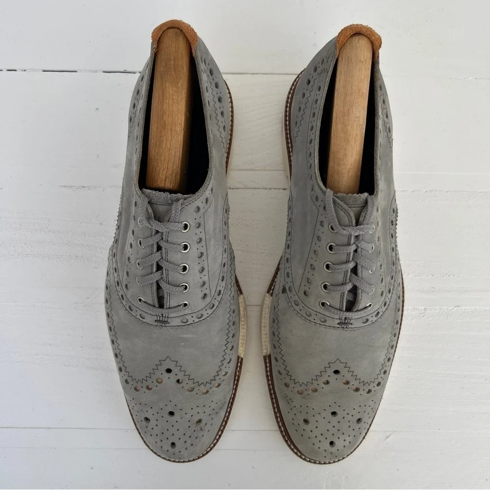 Cole Haan Gray Men's 9 Grand 360 Stitchlite Wingtip Dress Shoes India C32680